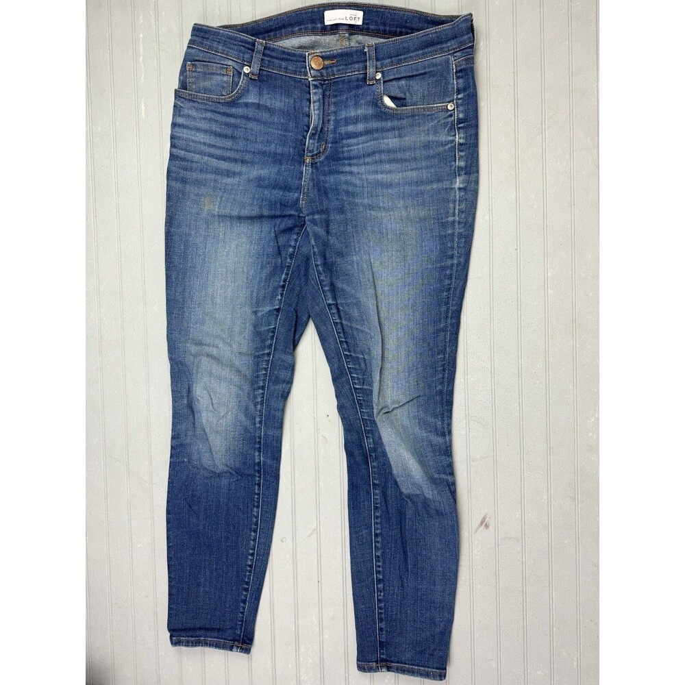 Loft Size 30 10 Womens Jeans Modern Skinny Ankle Stretch Med Wash Mid Rise